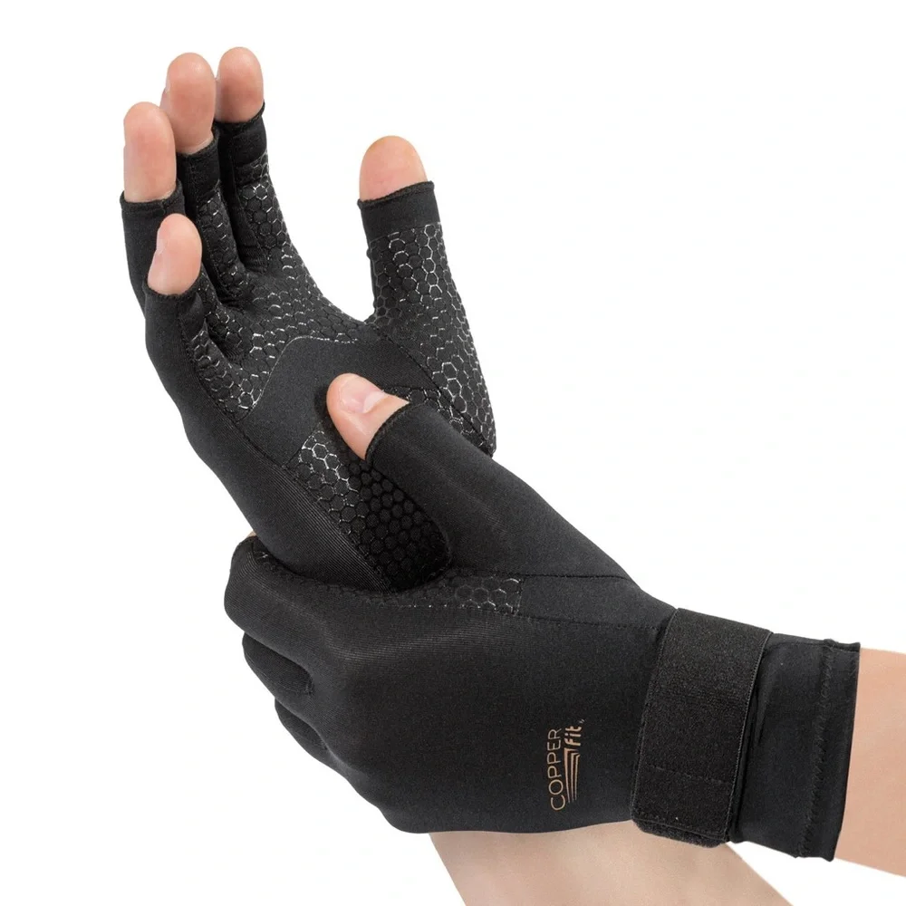 Copper Fit Hand Relief Compression Gloves, S/M
